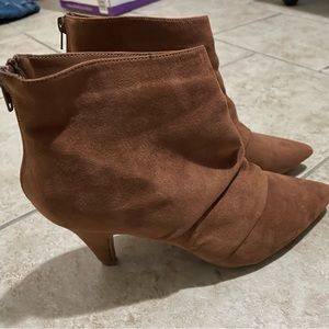 Brown boot heels